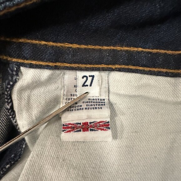 Hudson Jeans Flared Low Rise Denim Dark Wash Womens Size 27 - Picture 6 of 8